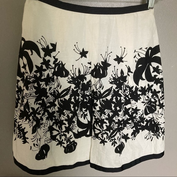 NWT Loft Black and White Linen Skirt - Picture 2 of 3